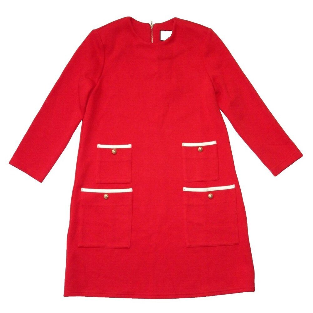 NWT Tuckernuck Francoise in Red Cotton Knit Mod Mini Dress S